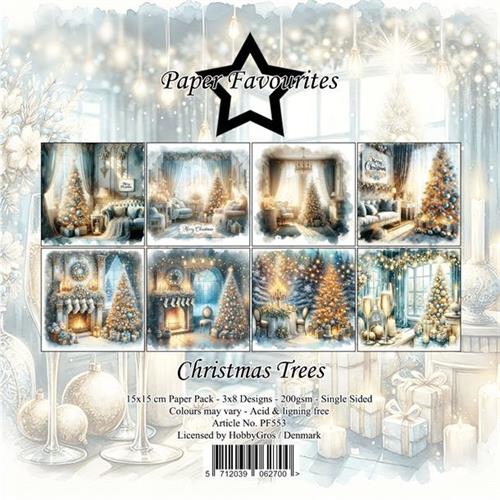 Paper Favourites Christmas trees 24 ark 15x15cm 200g